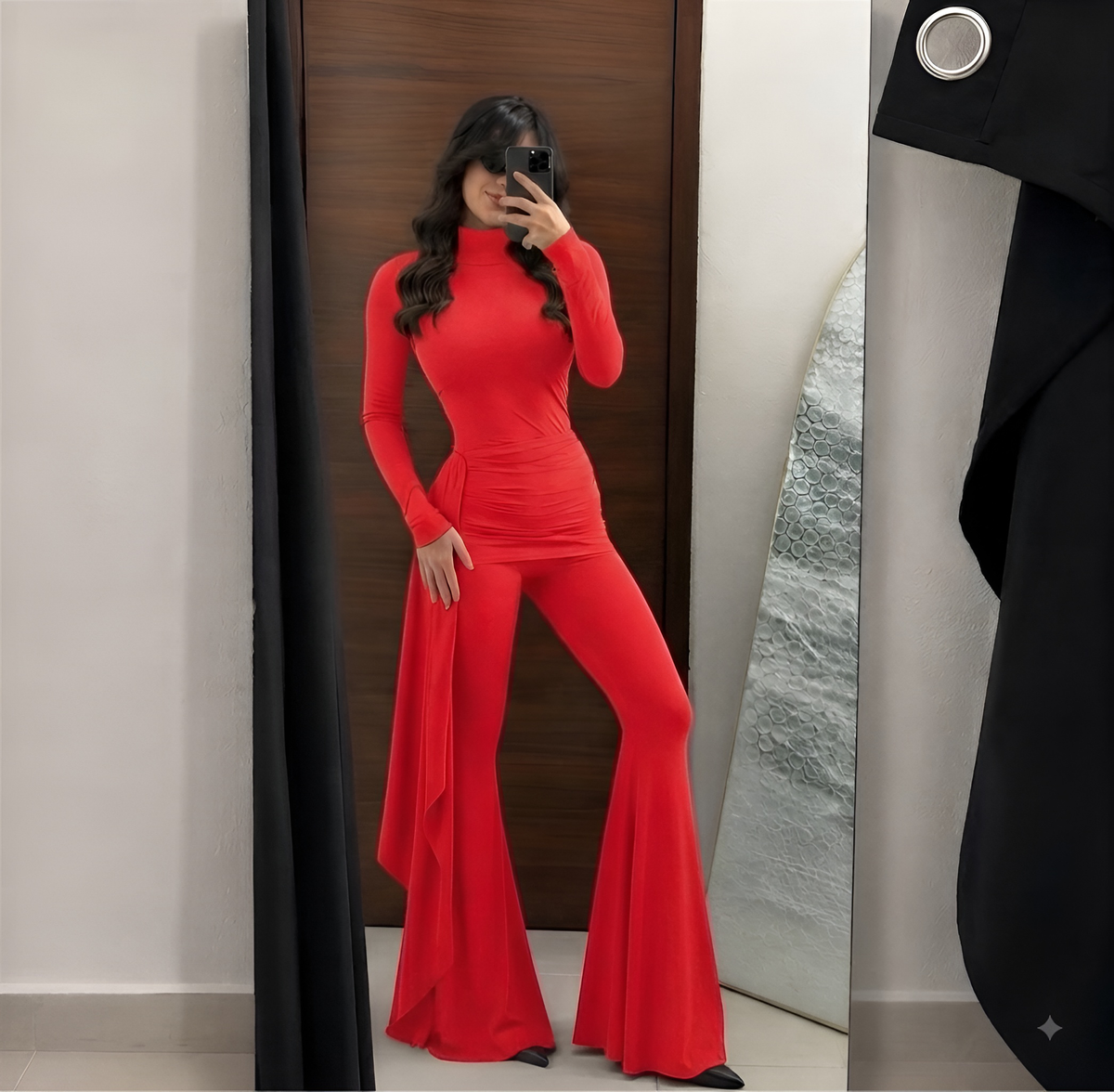 Conjunto Odette Tendencia manga larga PUSH UP FLARE 2 piezas