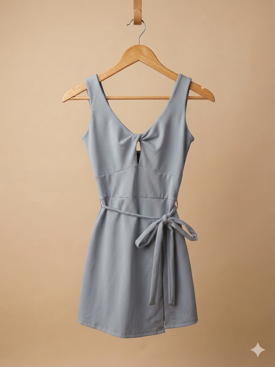Vestido-Enterizo SPORT con faldón y cruzado de resaque